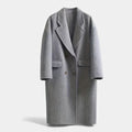 Cappotto invernale da donna in misto lana con doppia tasca