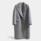Cappotto invernale da donna in misto lana con doppia tasca