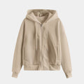 Sudadera con capucha de punto con cremallera para mujer para otoño/invierno