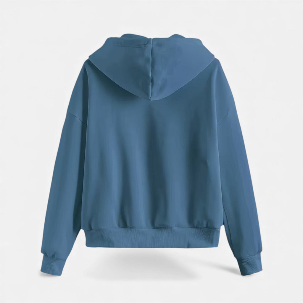 Sudadera con capucha de punto con cremallera para mujer para otoño/invierno
