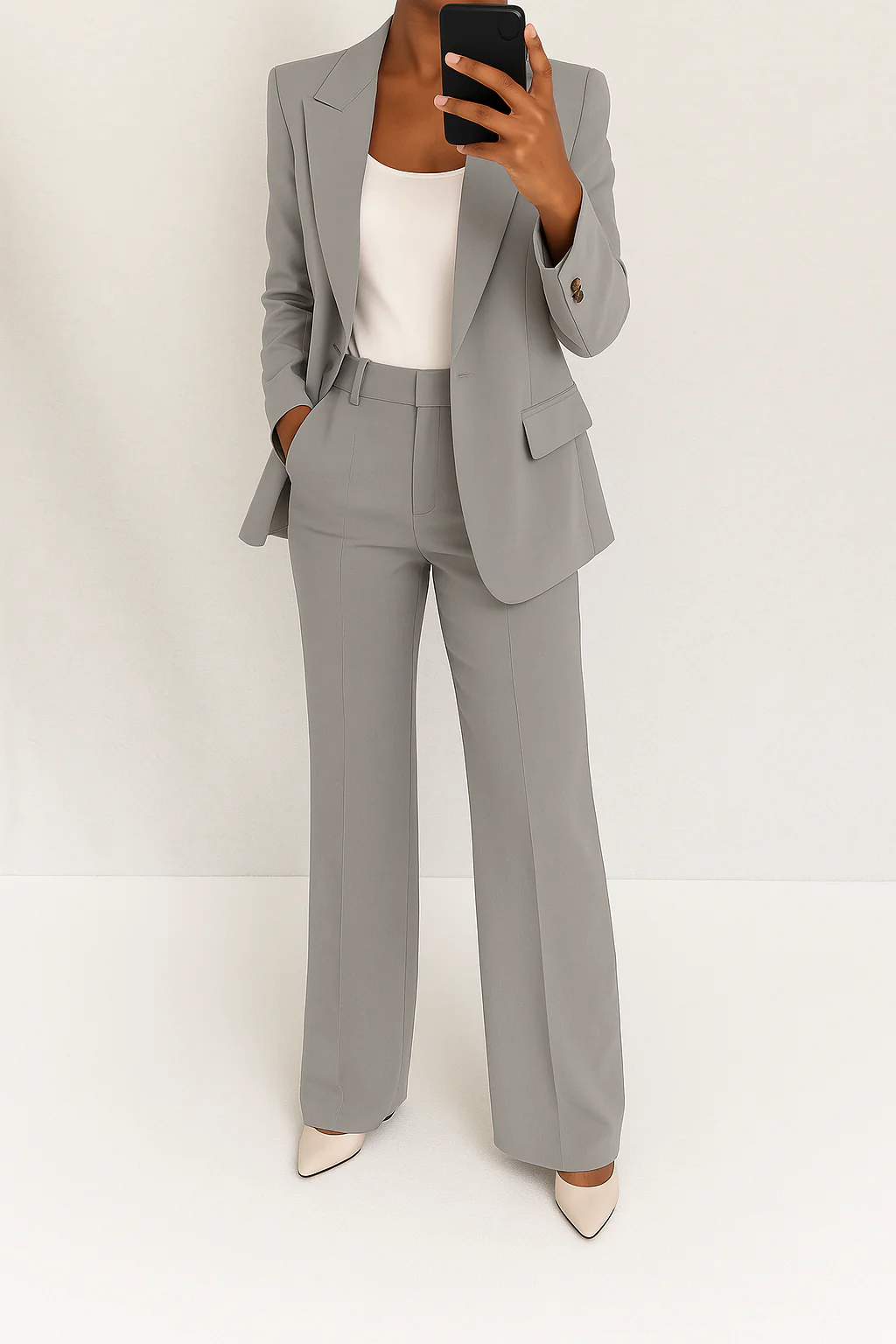 Traje elegante de dos piezas para mujer