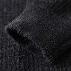 Maglione da uomo spesso a righe con mezza cerniera a maglia