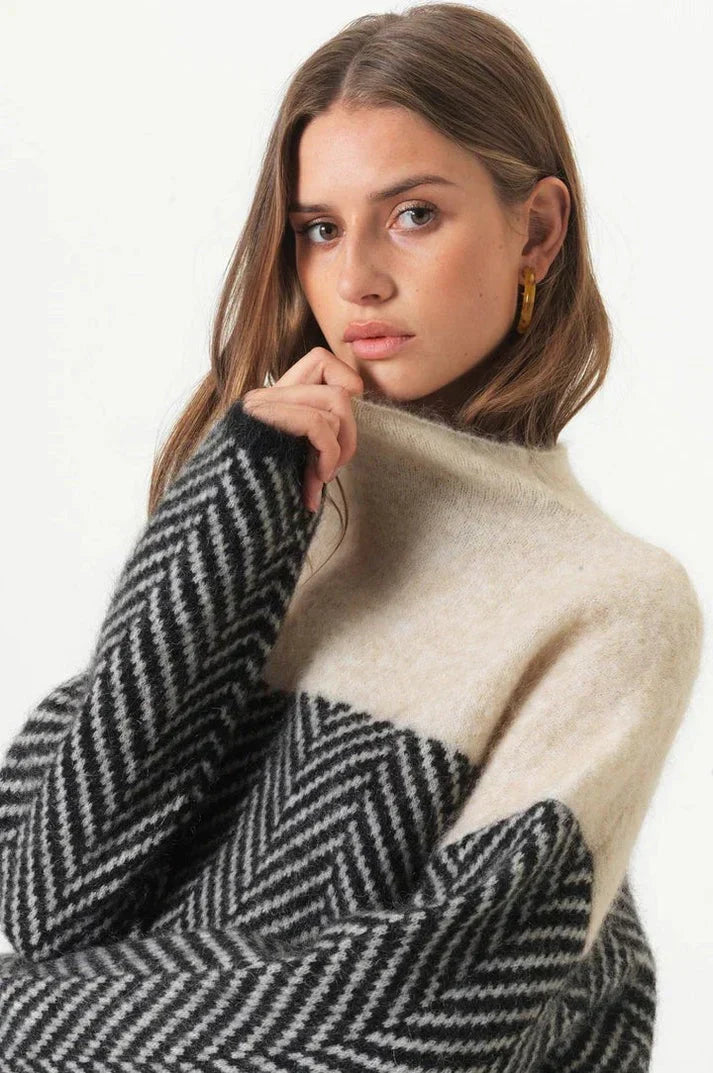 Herringbone Knit Sweater
