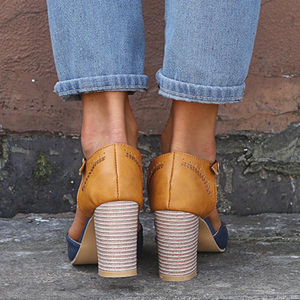 Sandalias elegantes de tacón medio para mujer