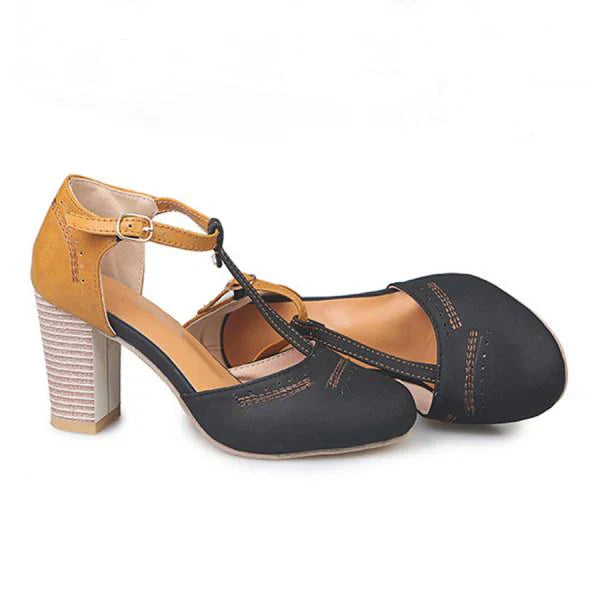 Sandalias elegantes de tacón medio para mujer