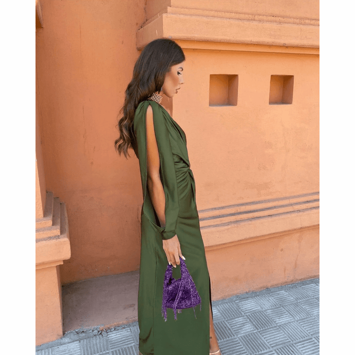 Vestido largo para ocasión nocturna con caída elegante