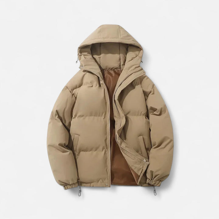 Chaqueta acolchada con capucha versátil para hombre y mujer para meses fríos