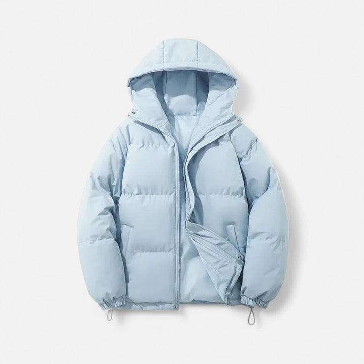 Chaqueta acolchada con capucha versátil para hombre y mujer para meses fríos