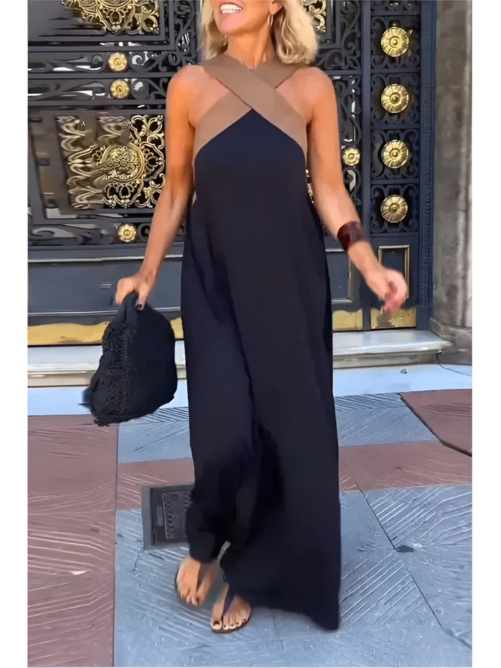 Vestido de verano con cuello cruzado