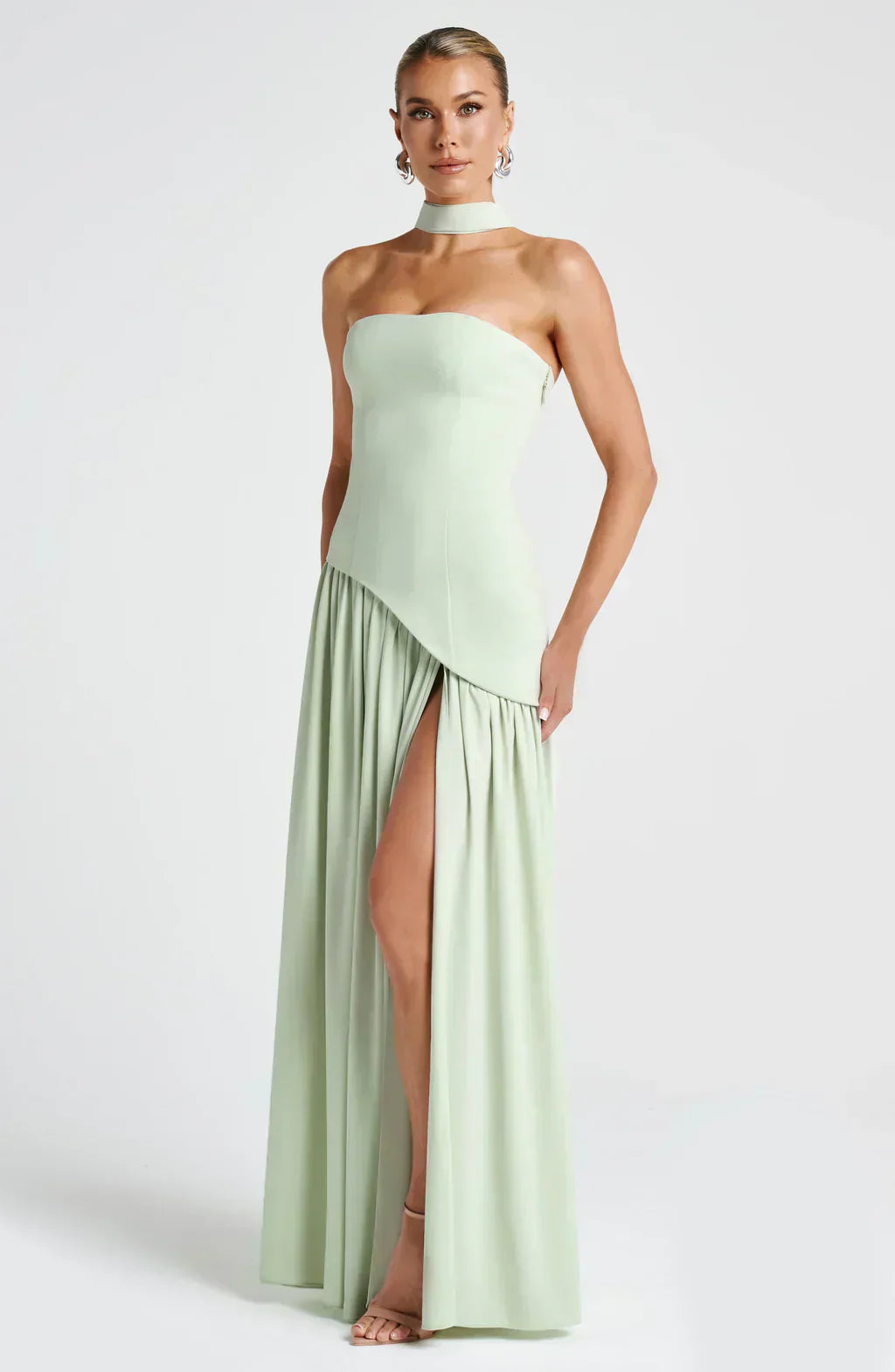 Women's Chic Event-Ready Asymmetric Maxi Wedding Guest Dress