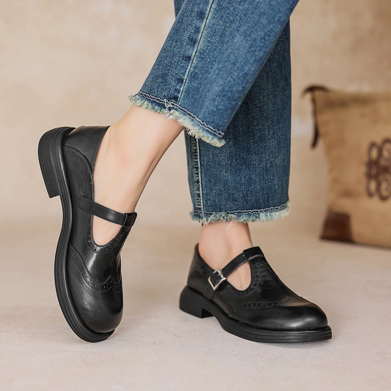 Sandalias Mary Jane de cuero vegano
