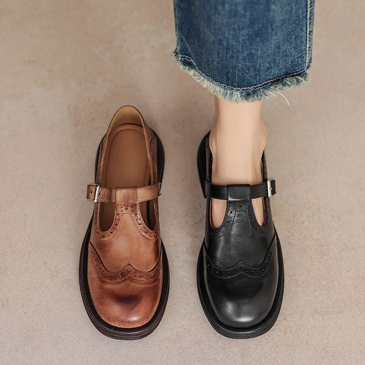 Sandalias Mary Jane de cuero vegano