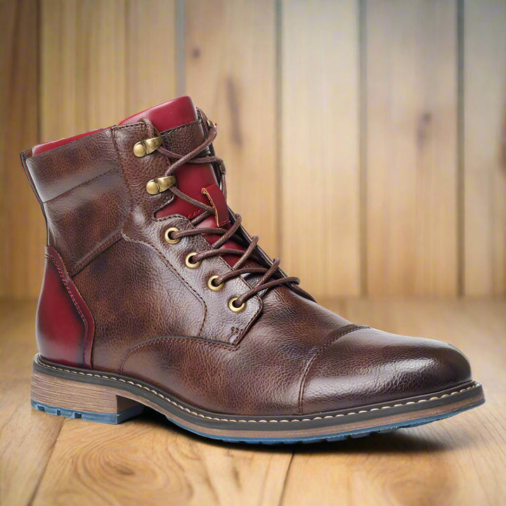 Rugged Outdoor Lace-up Zipper Ankle Men's Boots