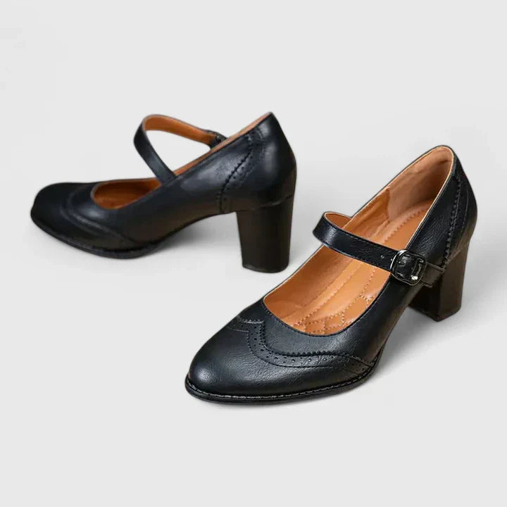 Zapatos clásicos de tacón Mary Jane