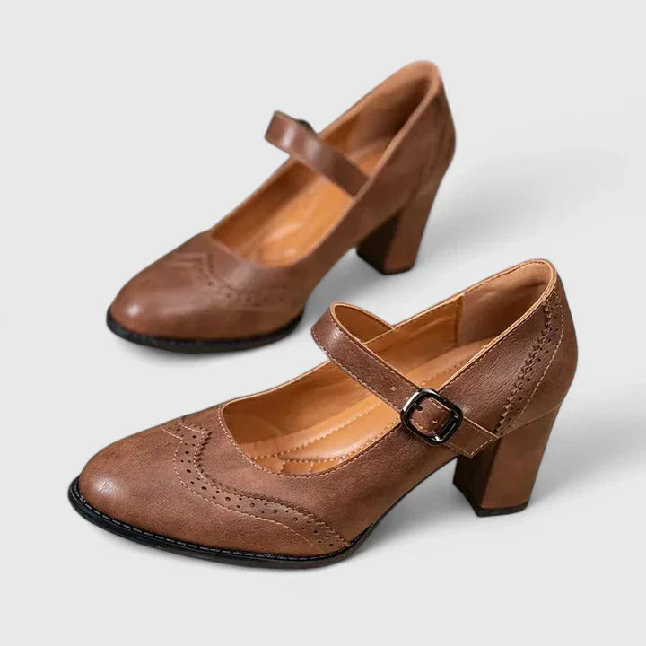 Zapatos clásicos de tacón Mary Jane