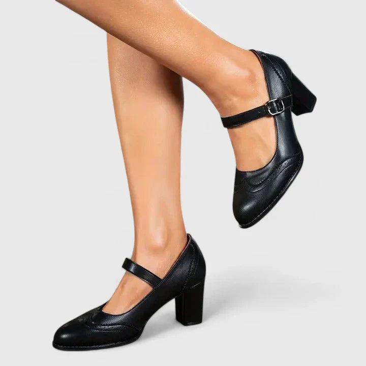 Zapatos clásicos de tacón Mary Jane