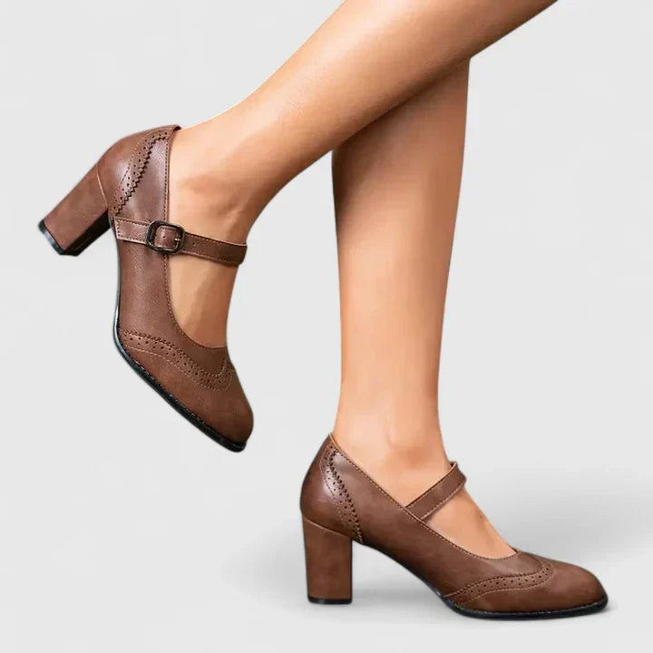Zapatos clásicos de tacón Mary Jane
