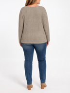 Women's Plus Size Relaxed Long Sleeve Casual Top
