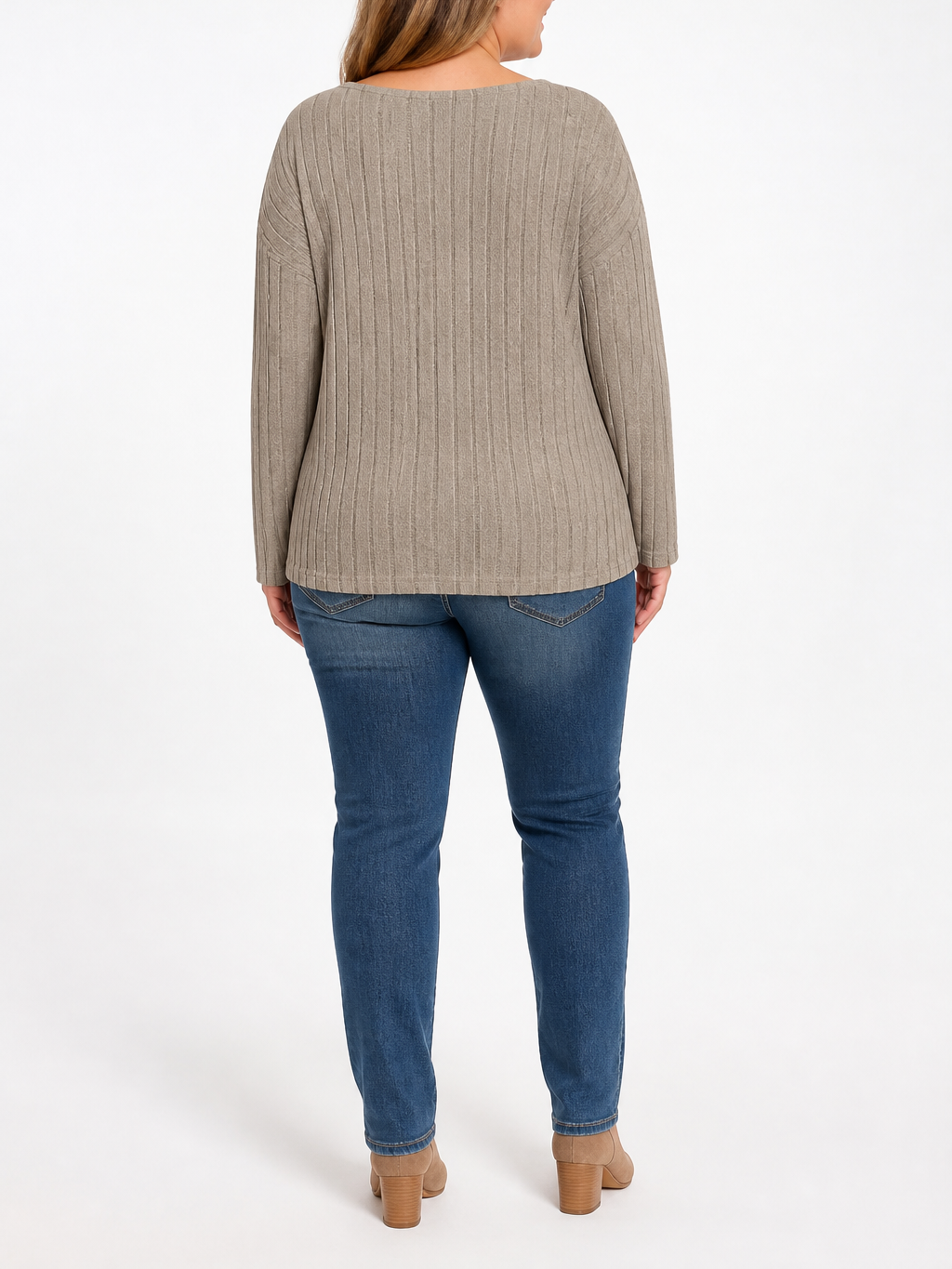 Women's Plus Size Relaxed Long Sleeve Casual Top