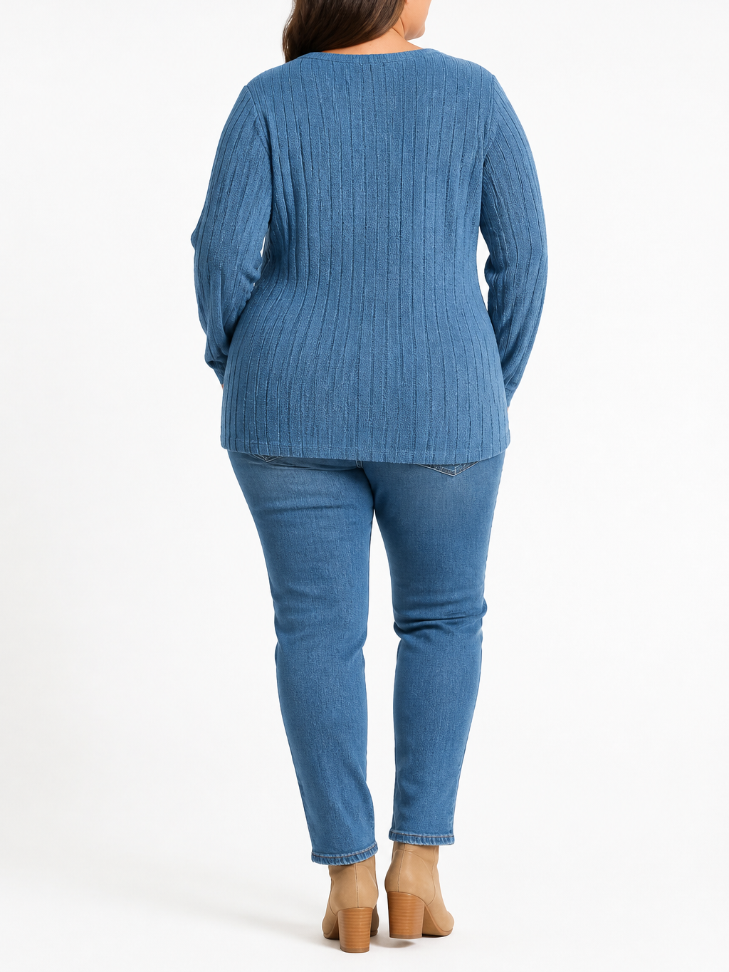 Women's Plus Size Relaxed Long Sleeve Casual Top