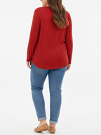 Women's Plus Size Relaxed Long Sleeve Casual Top
