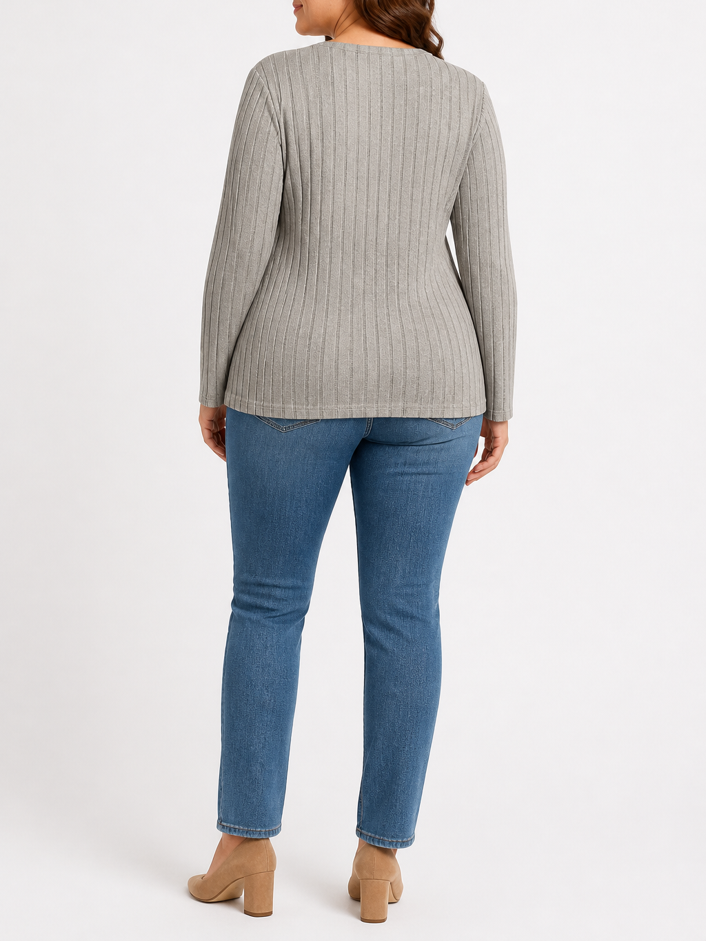 Women's Plus Size Relaxed Long Sleeve Casual Top
