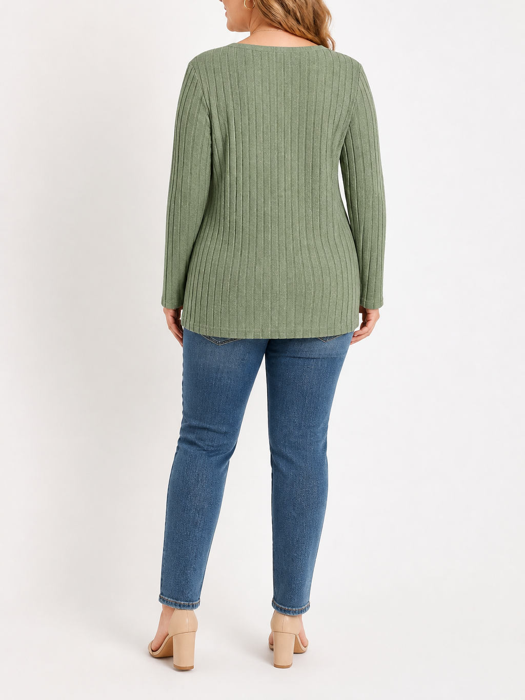 Women's Plus Size Relaxed Long Sleeve Casual Top