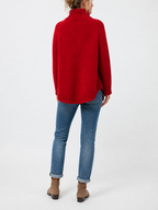 Women's Vintage Cable Knit High Neck Sweater