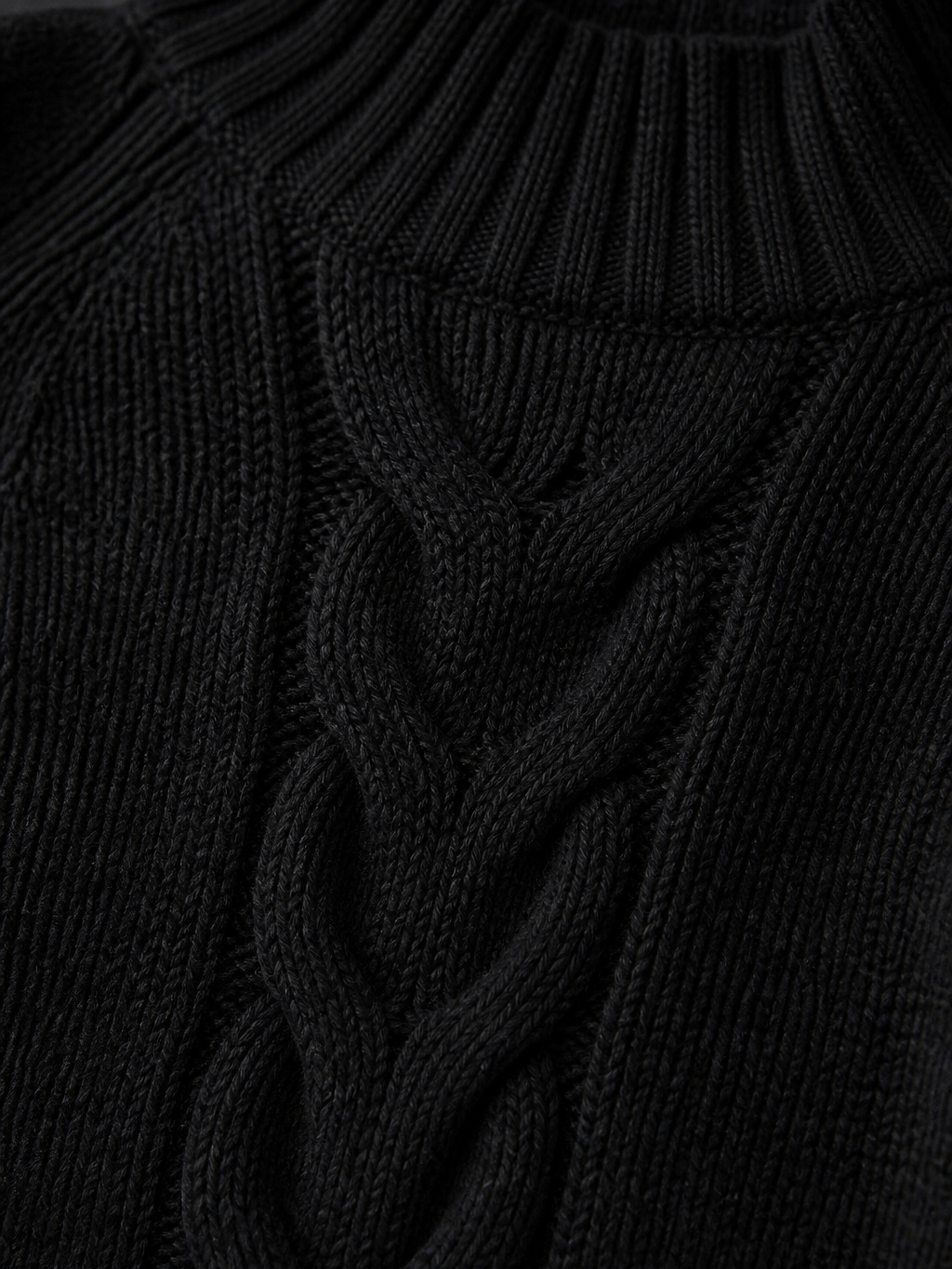Women's Vintage Cable Knit High Neck Sweater