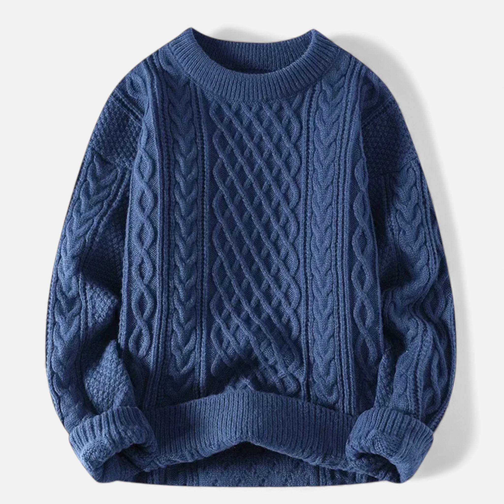 Women'S Slight-Stretch Knitted Cabled Sweater