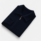 Maglione da uomo in lana e cashmere con zip, stile business