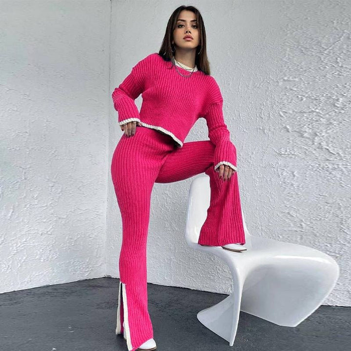 Conjunto Coordinado de Punto Suave para Estar en Casa