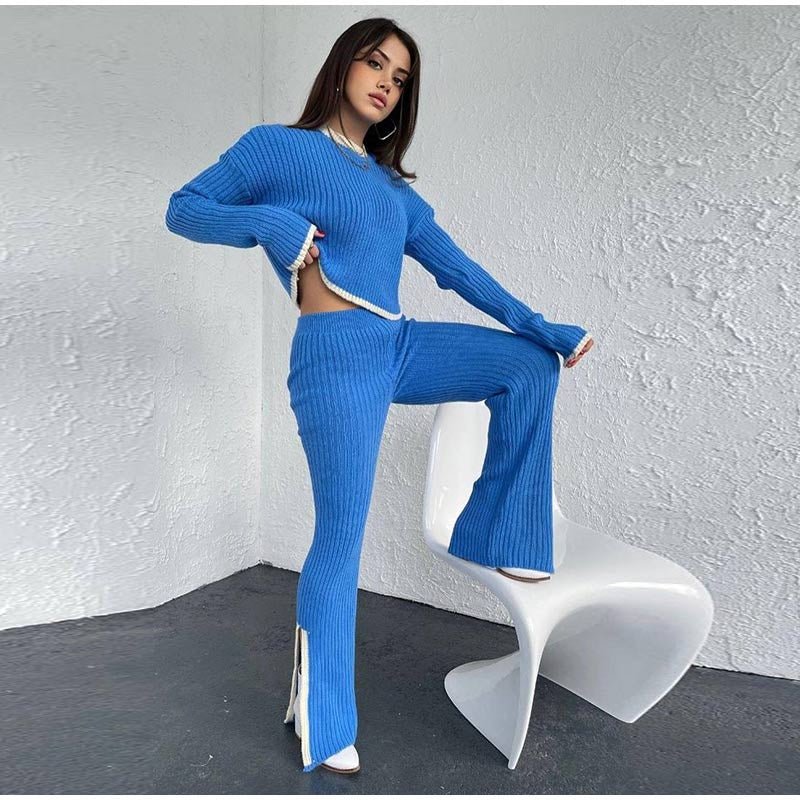 Conjunto Coordinado de Punto Suave para Estar en Casa