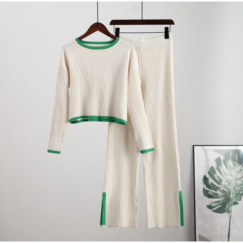 Conjunto Coordinado de Punto Suave para Estar en Casa