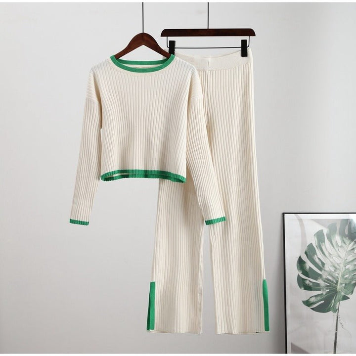 Conjunto Coordinado de Punto Suave para Estar en Casa