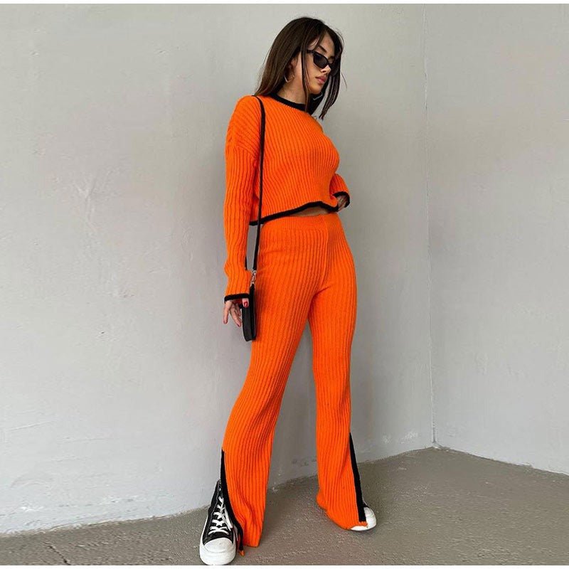 Conjunto Coordinado de Punto Suave para Estar en Casa