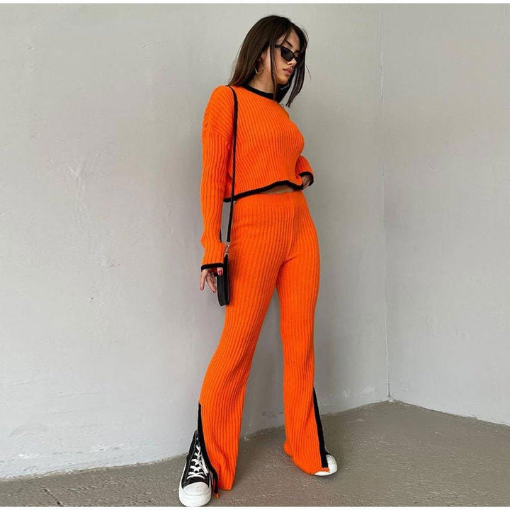 Conjunto Coordinado de Punto Suave para Estar en Casa
