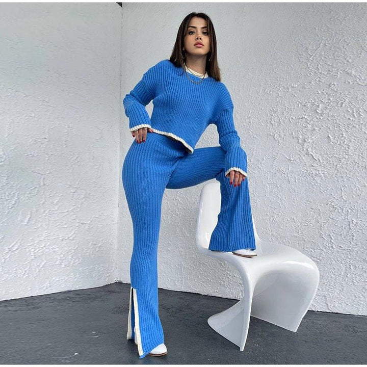 Conjunto Coordinado de Punto Suave para Estar en Casa