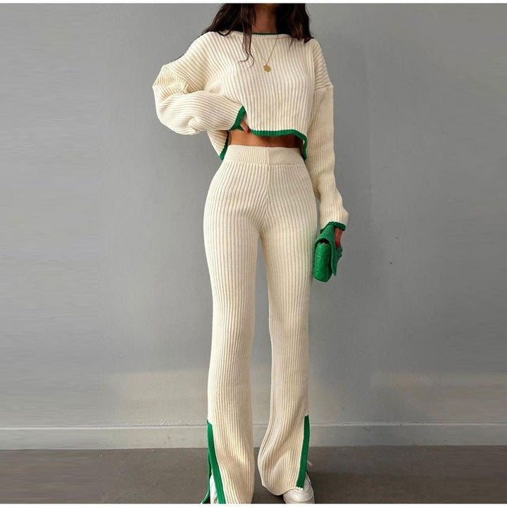Conjunto Coordinado de Punto Suave para Estar en Casa