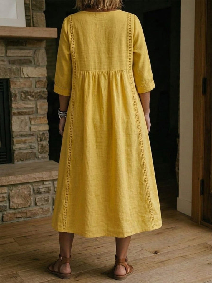Vestido largo casual de retazos