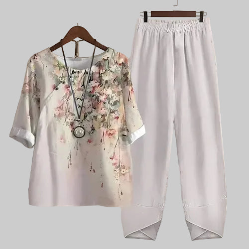Conjunto de dos piezas con estampado de mariposas