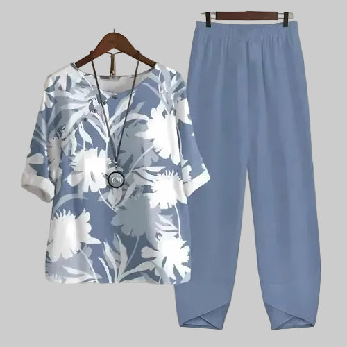Conjunto de dos piezas con estampado de mariposas