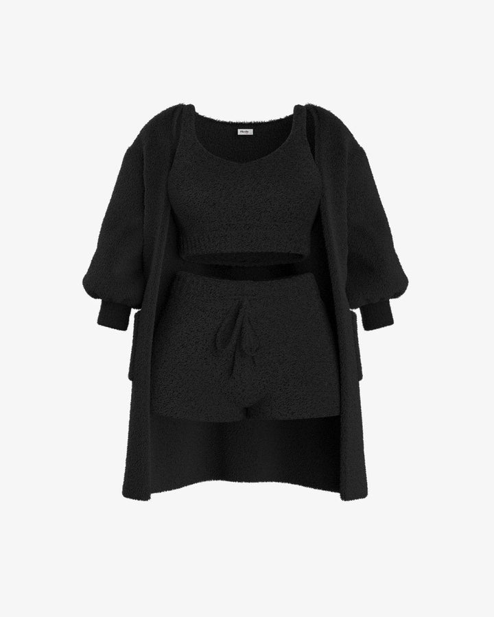 Conjunto suave de punto para estar en casa