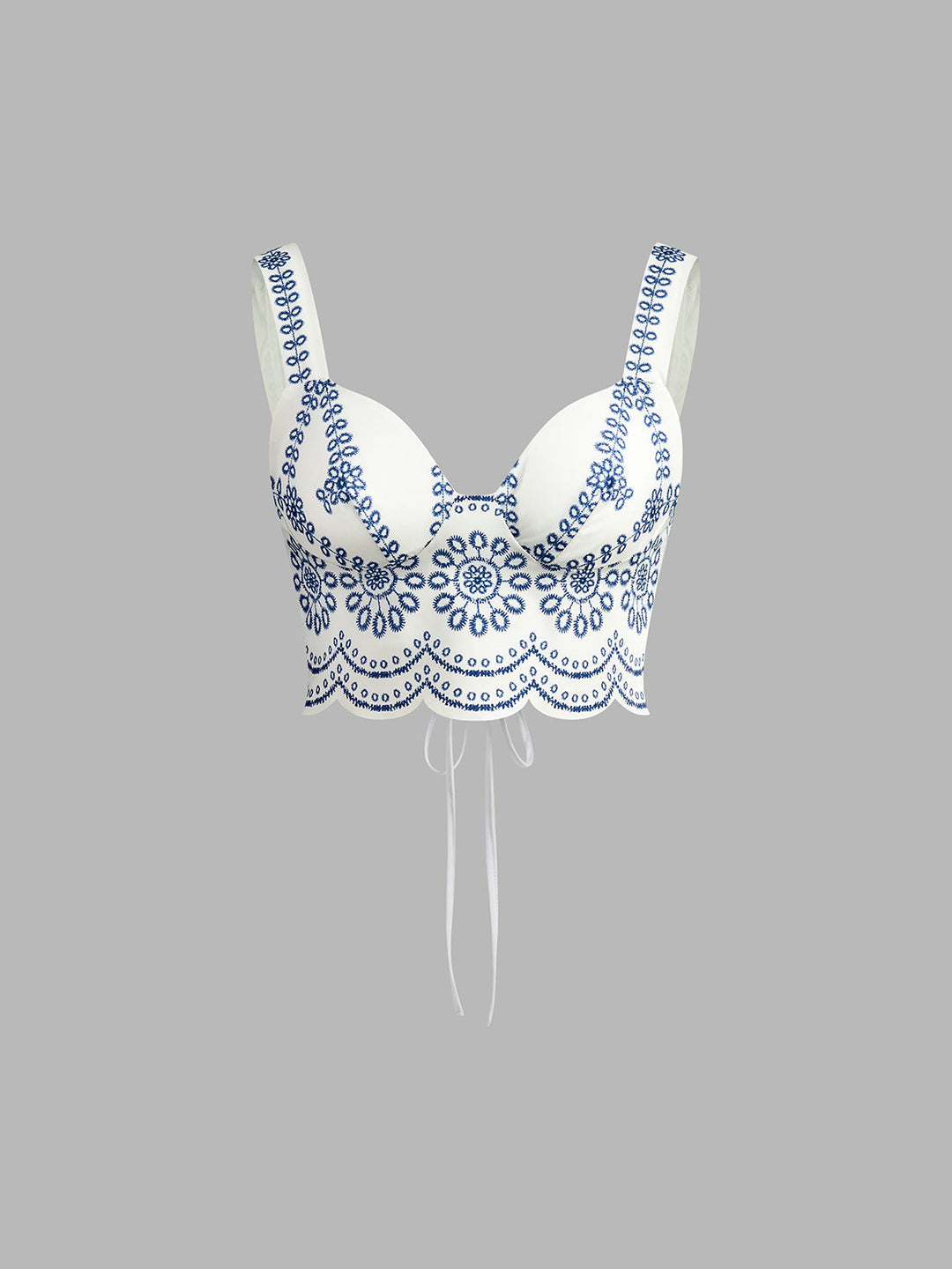 Embroidered Crop Top and Maxi Skirt Set