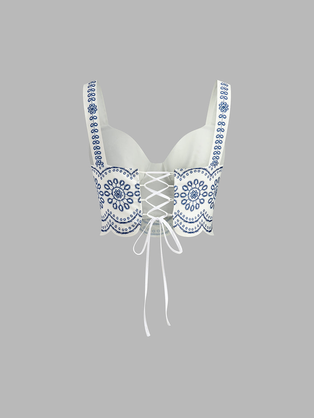 Embroidered Crop Top and Maxi Skirt Set