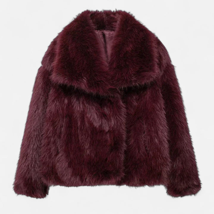 Abrigo de Invierno para Mujer Elegante, Acogedor, Esponjoso, Suave y de Piel Sintética
