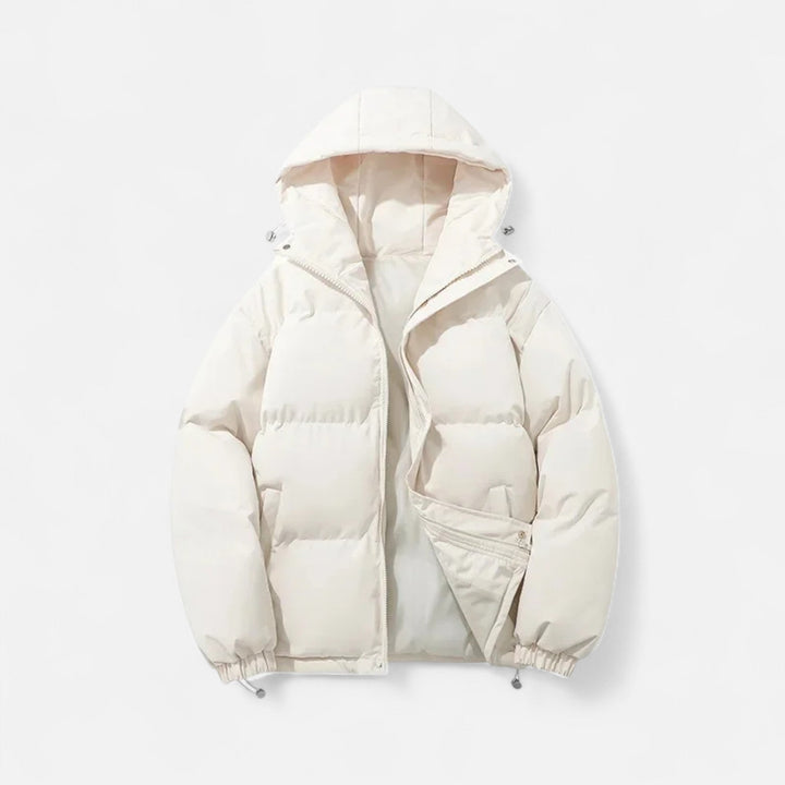 Chaqueta acolchada con capucha versátil para hombre y mujer para meses fríos