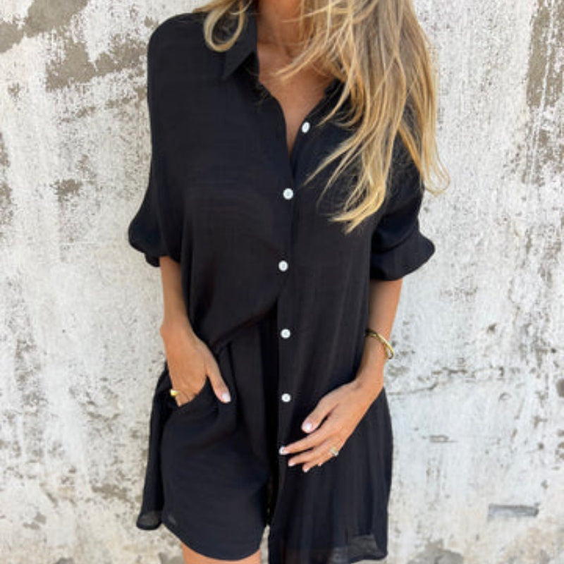 Conjunto de camisa abotonada y pantalones