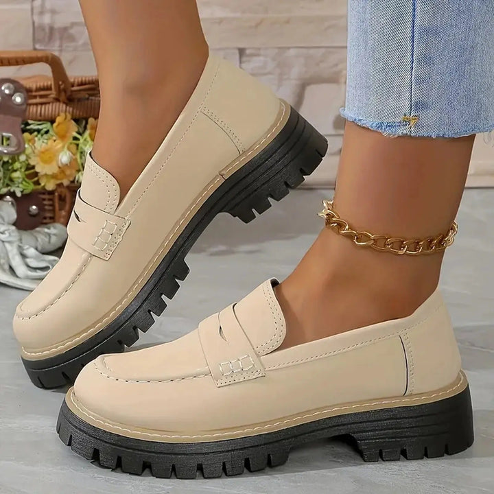 Mocasines cómodos con plataforma gruesa