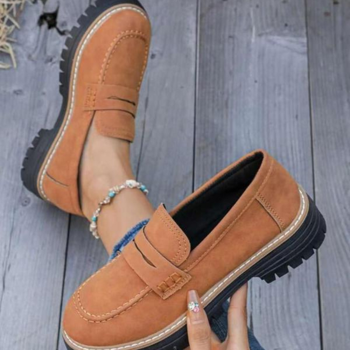 Mocasines cómodos con plataforma gruesa